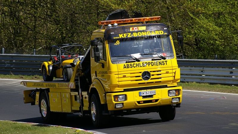 Abschleppdienst während des Umzuges